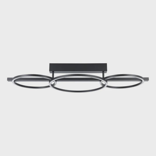 Lanacera Semi-Flush Mount Light Black Plastic 3000K - 390086N - ARCK Electrical Wholesale Supplies