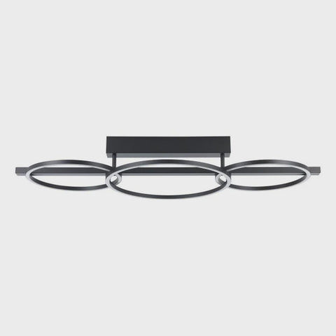 Lanacera Semi-Flush Mount Light Black Plastic 3000K - 390086N - ARCK Electrical Wholesale Supplies