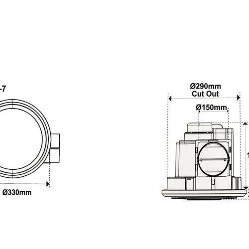 ROUND EXHAUST FAN 290MM - SB/H250-7