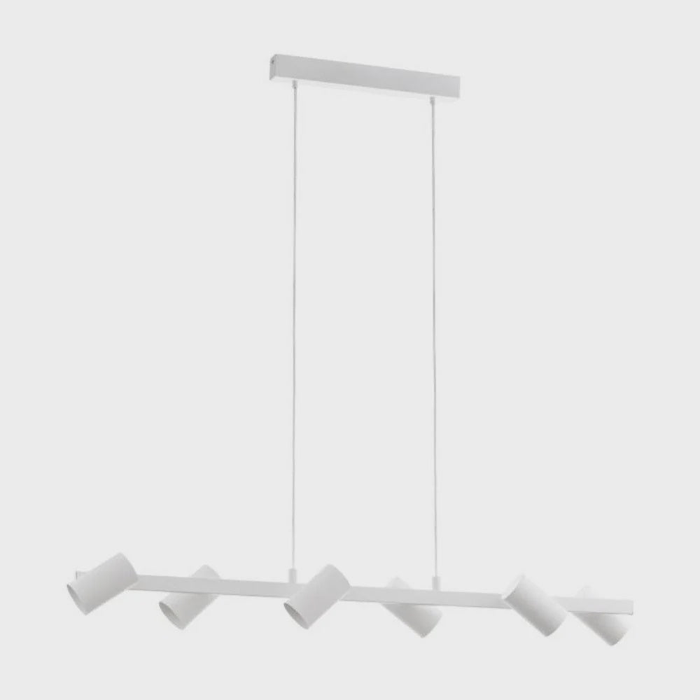 Gatuela 6 Light Pendant White Steel - 98687N - ARCK Electrical Wholesale Supplies