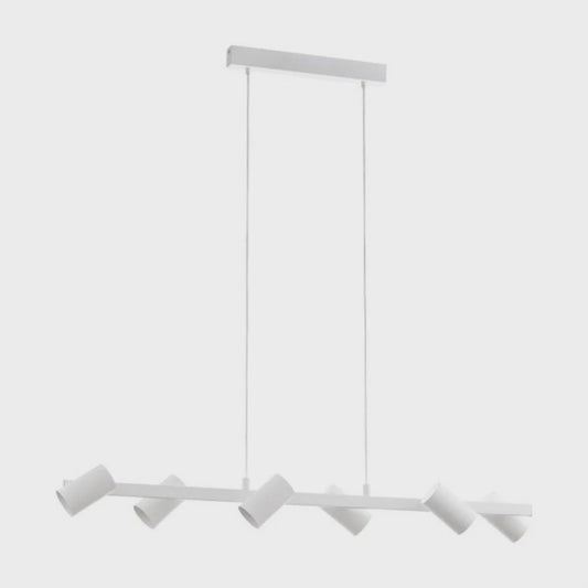 Gatuela 6 Light Pendant White Steel - 98687N - ARCK Electrical Wholesale Supplies