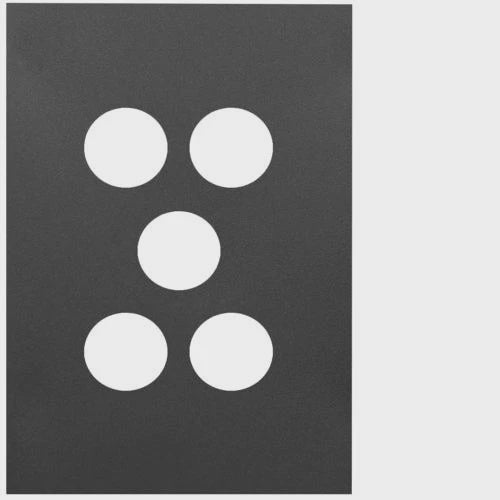 HAGER FINESSE 5 GANG SWITCH PLATE (MATT BLACK) - WBQSP5-MB - ARCK Electrical Wholesale Supplies