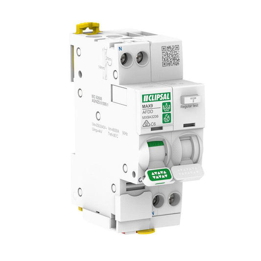 Clipsal MAX9Arc Fault Detection (AFDD+RCBO) - MX9A3206 - ARCK Electrical Wholesale Supplies