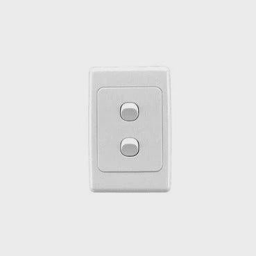 Clipsal Classic 2 Gang Switch - 2032VA-WE - ARCK Electrical Wholesale Supplies