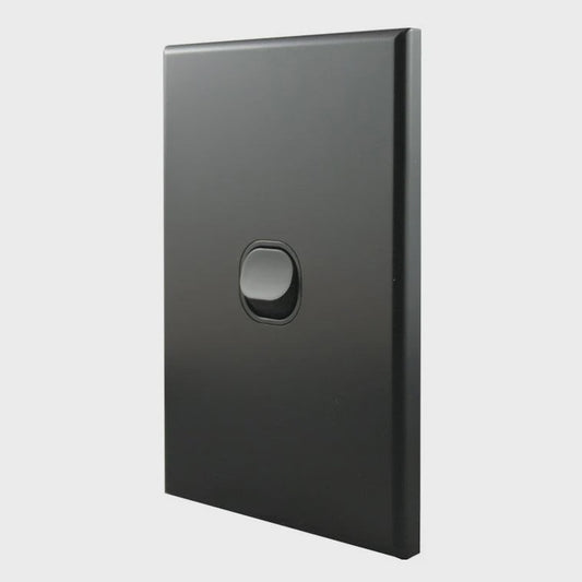 Light Switch 1 Gang – MATTE BLACK VERTICAL LS101VMB-L - ARCK Electrical Wholesale Supplies