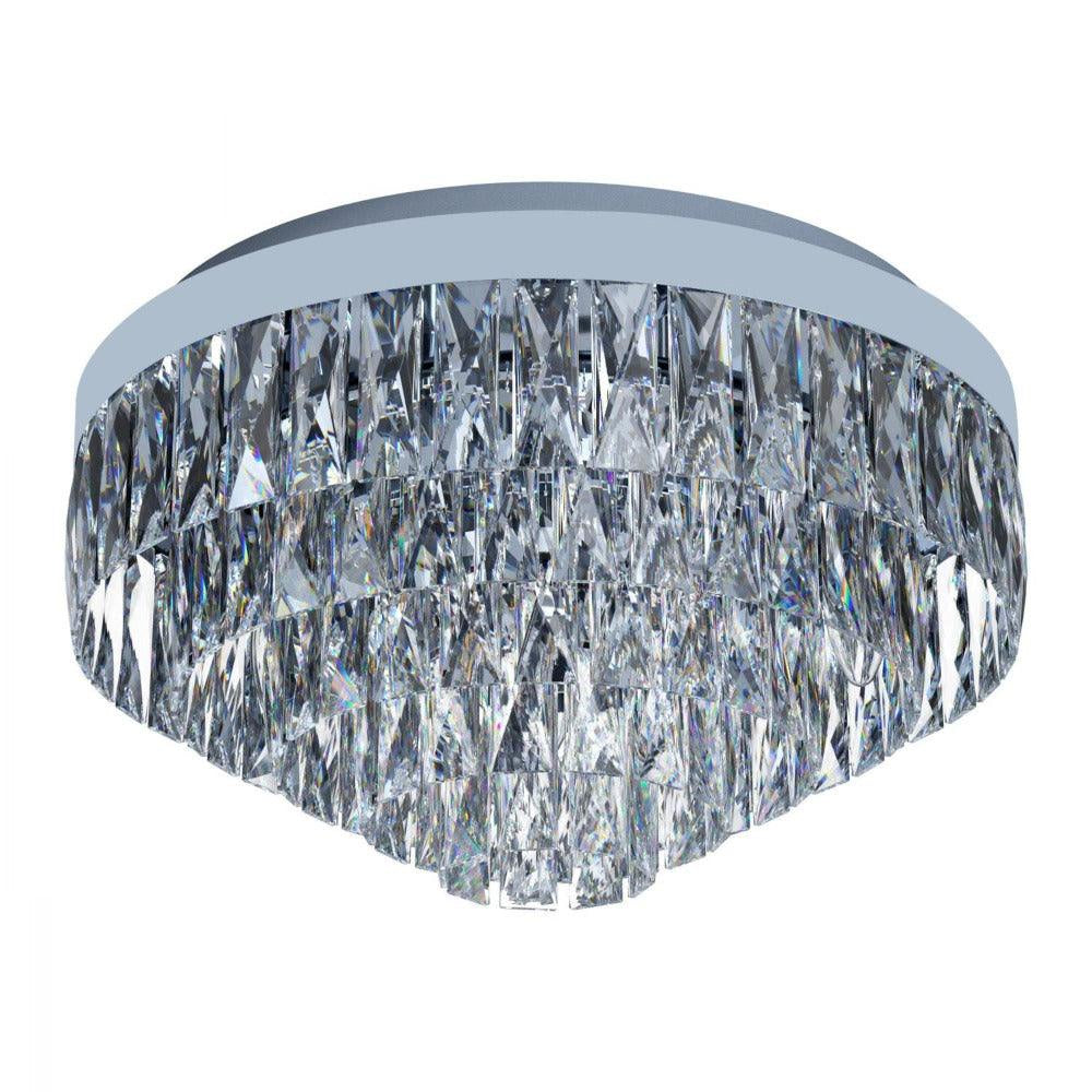 Valparaiso 8 Light Ceiling Chrome & Crystal 480mm - 39489 - ARCK Electrical Wholesale Supplies