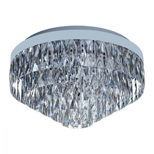 Valparaiso 8 Light Ceiling Chrome & Crystal 480mm - 39489 - ARCK Electrical Wholesale Supplies