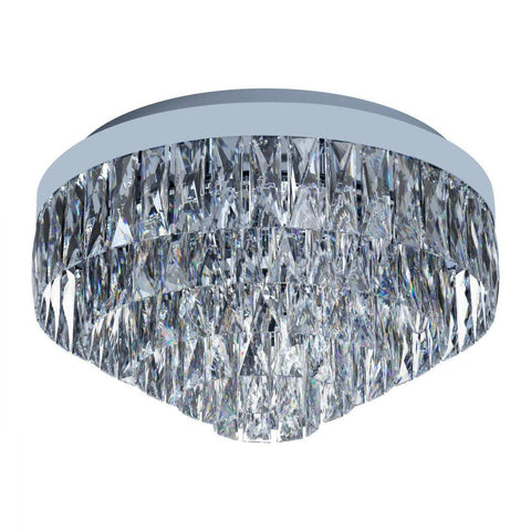 Valparaiso 8 Light Ceiling Chrome & Crystal 480mm - 39489 - ARCK Electrical Wholesale Supplies