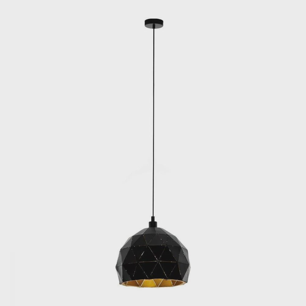 Roccaforte 1 Light Pendant Black & Gold 300mm - 97845N - ARCK Electrical Wholesale Supplies