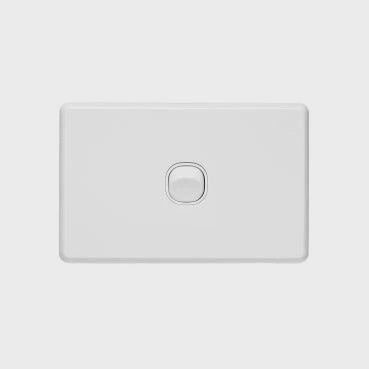 Clipsal Classic C2000 Series Flush Switch 1 Gang, 250VAC, 10A, Standard, Horizontal - C2031HA-WE - ARCK Electrical Wholesale Supplies