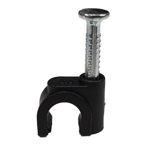 Cable Clips Round/Black 6.0mm 100/box - FCC-6.0R/100B - ARCK Electrical Wholesale Supplies