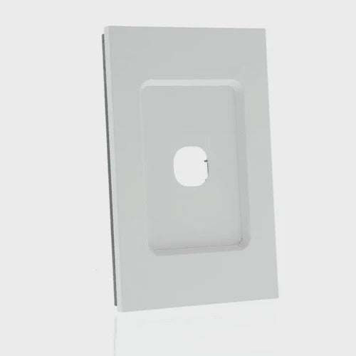 CLIPSAL SATURN ZEN 1 GANG GRID AND PLATE MATT WHITE - Z4031VH-ZW - ARCK Electrical Wholesale Supplies