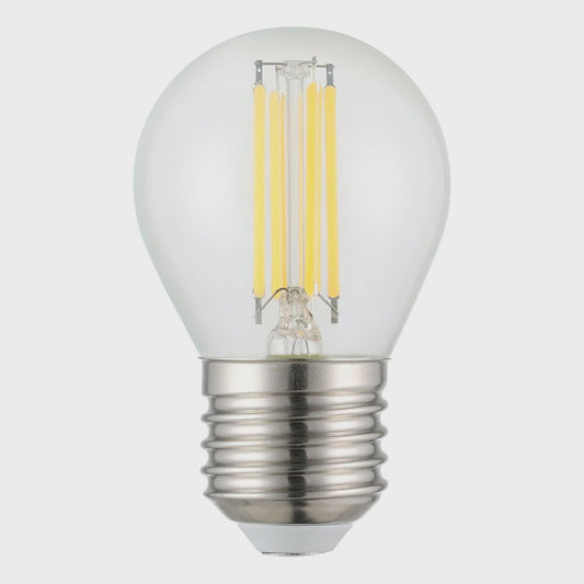 Filament Fancy Round Clear LED 4W E27 Dimmable 3000K - 206453 - ARCK Electrical Wholesale Supplies