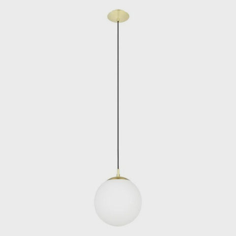 Rondo 1 Light Medium Pendant Matt Brass / Opal Matt - 205013 - ARCK Electrical Wholesale Supplies
