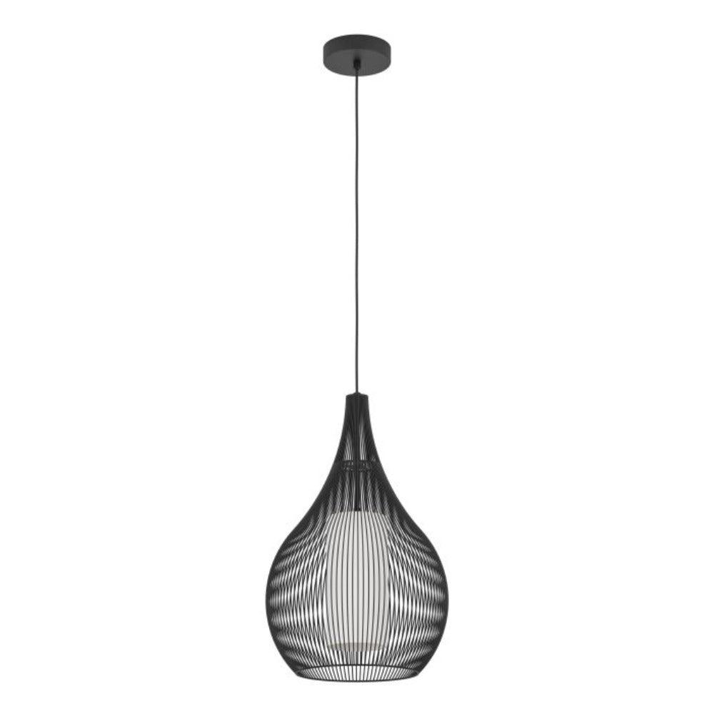 RAZONI Pendant Light Black Steel Black Glass - 900828N