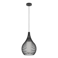 RAZONI Pendant Light Black Steel Black Glass - 900828N