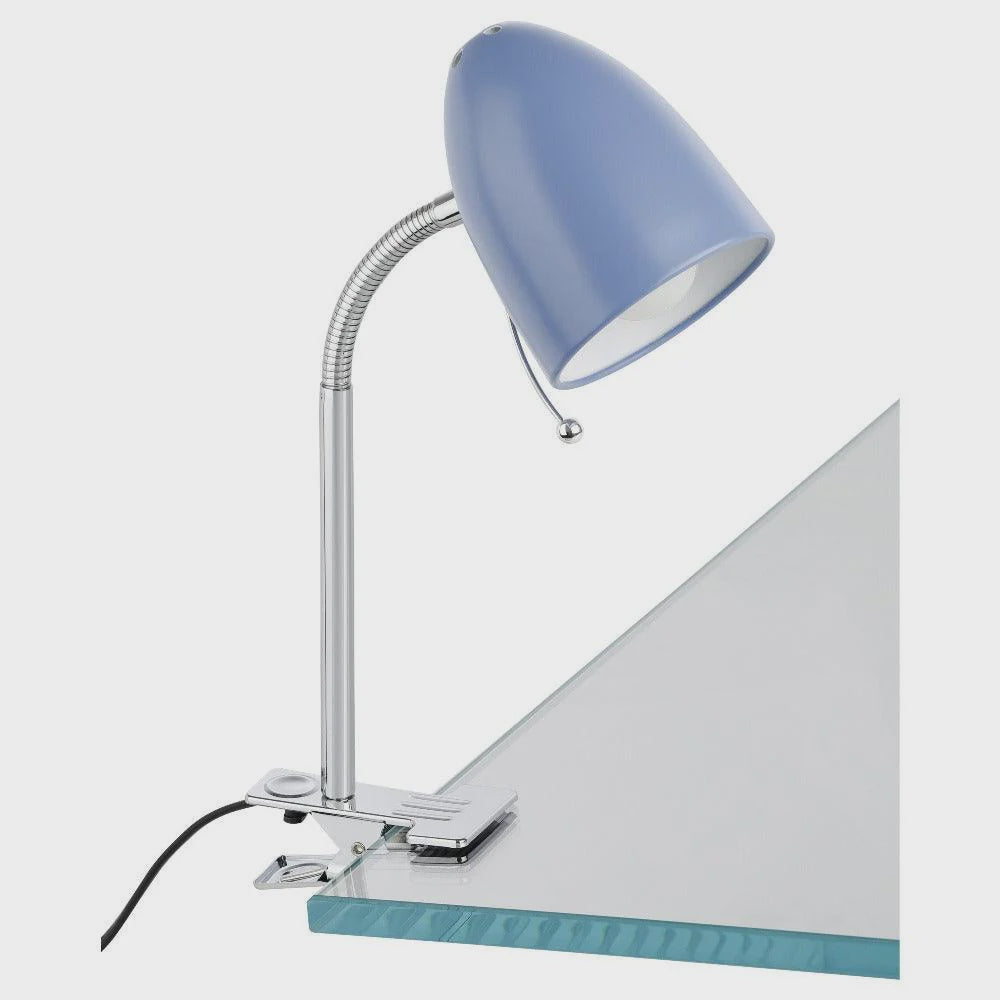 Lara 1 Light Clamp Lamp Pastel Blue - 205258N - ARCK Electrical Wholesale Supplies