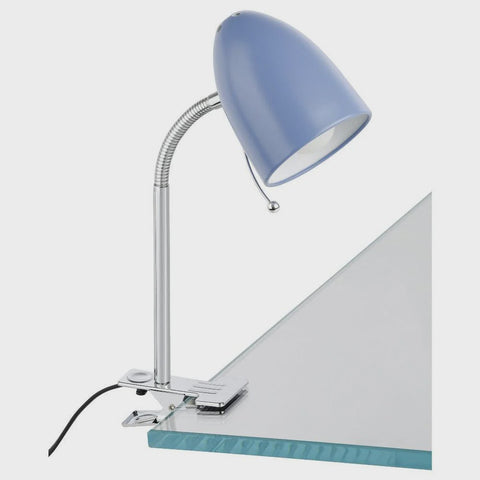 Lara 1 Light Clamp Lamp Pastel Blue - 205258N - ARCK Electrical Wholesale Supplies