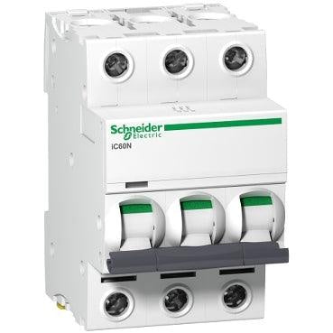 Clipsal Miniature circuit breaker (MCB), Acti9, iC60N Disbo, 3P, 32A, C curve, 6000A (IEC/EN 60898-1), 10kA (IEC/EN 60947-2) - A9F44332 - ARCK Electrical Wholesale Supplies
