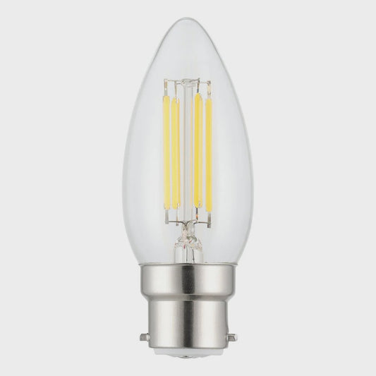 Filament Candle Clear Globe 4W B22 Dimmable 5000K - 206446 - ARCK Electrical Wholesale Supplies
