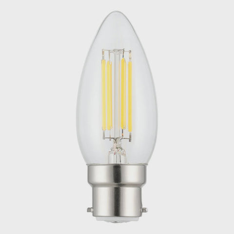 Filament Candle Clear Globe 4W B22 Dimmable 5000K - 206446 - ARCK Electrical Wholesale Supplies