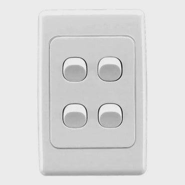 Clipsal Classic 4 Gang Switch - 2034VA-WE - ARCK Electrical Wholesale Supplies