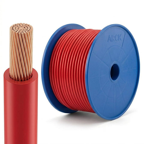 16mm Building Wire Single Core - Red - 100m Drum - SR1160-100RED