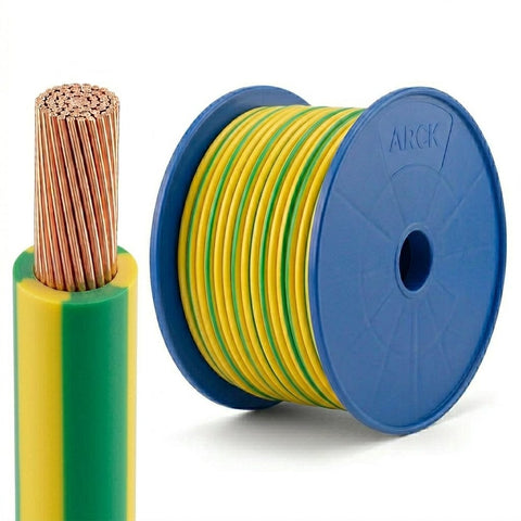 2.5mm Building Wire Single Core - Yellow/Green Earth - 500m Drum - SR1025-500GY