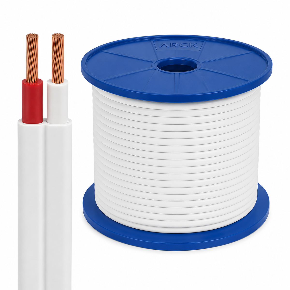 6.0mm TPS Twin Active - Red/White - 100m Drum - SRF2060AV-100WH