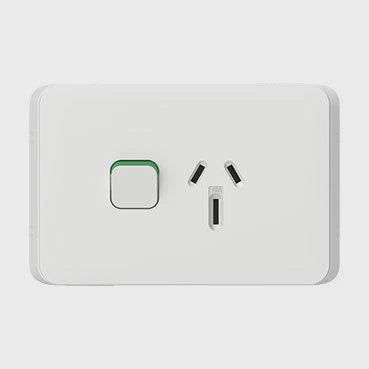 Clipsal Iconic Single Powerpoint 15A - 3015/15-VW - ARCK Electrical Wholesale Supplies