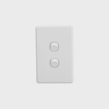 Clipsal Classic 2 Gang Switch White - C2032VA-WE - ARCK Electrical Wholesale Supplies