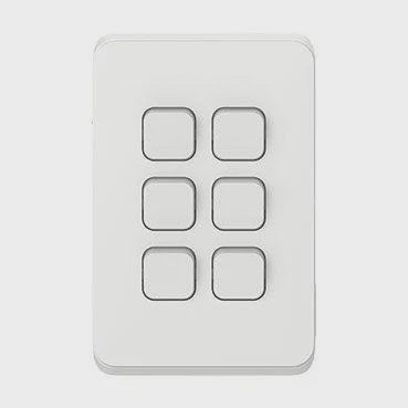 Clipsal Iconic 6 Gang Switch - 3046VA-VW - ARCK Electrical Wholesale Supplies