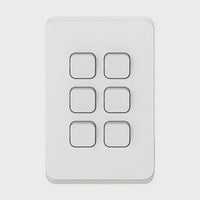 Clipsal Iconic 6 Gang Switch - 3046VA-VW