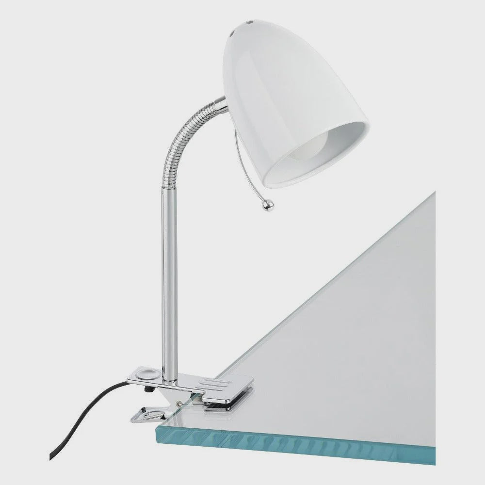 Lara 1 Light Clamp Lamp White - 205255N - ARCK Electrical Wholesale Supplies