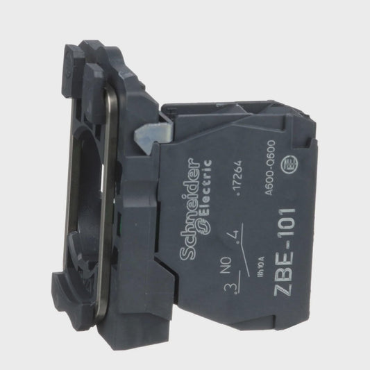 Clipsal Single contact block with body/fixing collar 1NO screw clamp terminal - ZB5AZ101 - ARCK Electrical Wholesale Supplies