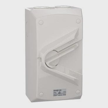 Clipsal 1P 20A Weatherproof Isolating Switch - WHB120-RG - ARCK Electrical Wholesale Supplies