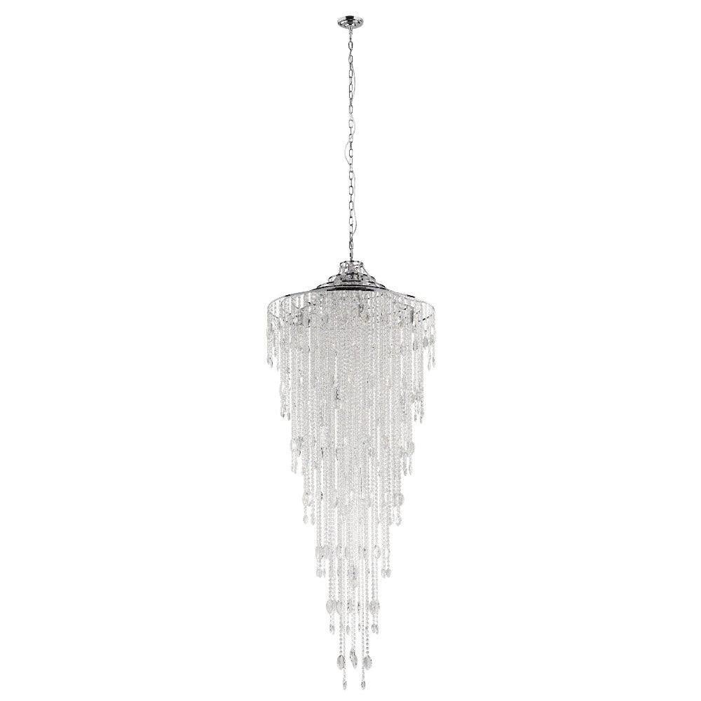 Beires Crystal Pendant 12 Lights Chrome Steel Brilliant Glass - 390262 - ARCK Electrical Wholesale Supplies