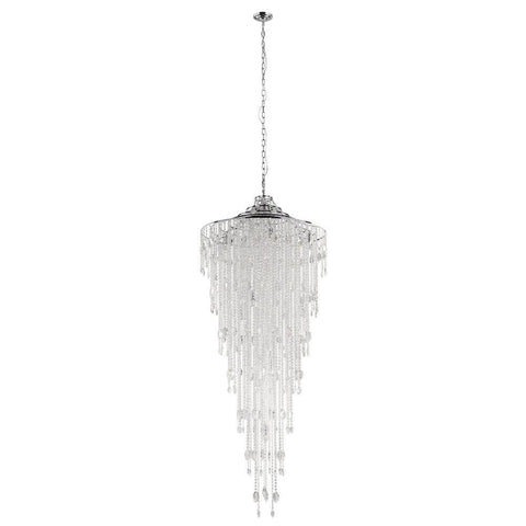 Beires Crystal Pendant 12 Lights Chrome Steel Brilliant Glass - 390262 - ARCK Electrical Wholesale Supplies