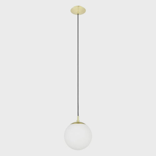 Rondo 1 Light Small Pendant Matt Brass / Opal Matt - 205012 - ARCK Electrical Wholesale Supplies