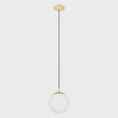 Rondo 1 Light Small Pendant Matt Brass / Opal Matt - 205012 - ARCK Electrical Wholesale Supplies