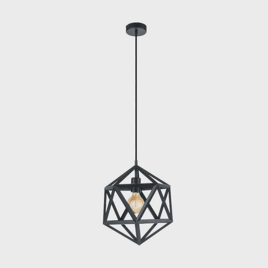 Embleton Pendant Light W305mm Black Steel - 49761N - ARCK Electrical Wholesale Supplies