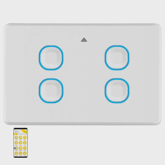 Mercator Ikuü Smart Zigbee Quad Gang Light Switch with Neutral - ARCK Electrical Wholesale Supplies
