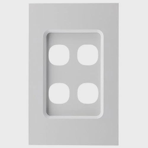 CLIPSAL SATURN ZEN  GANG GRID AND PLATE MATT WHITE - Z4034VH-ZW - ARCK Electrical Wholesale Supplies