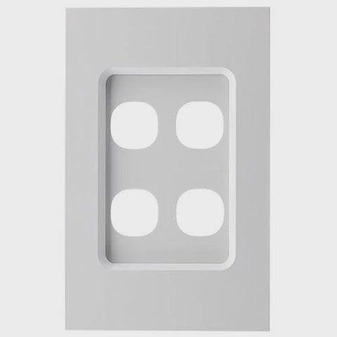 CLIPSAL SATURN ZEN  GANG GRID AND PLATE MATT WHITE - Z4034VH-ZW - ARCK Electrical Wholesale Supplies