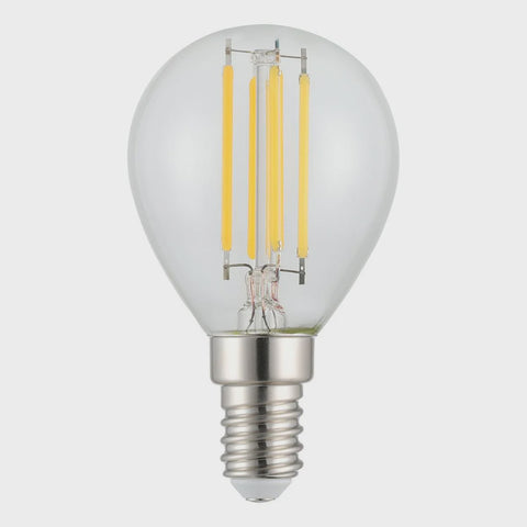Filament Fancy Round Clear LED 4W E14 Dimmable 5000K - 206461 - ARCK Electrical Wholesale Supplies