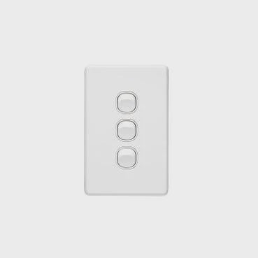 Clipsal Classic 3 Gang Switch White - C2033VA-WE - ARCK Electrical Wholesale Supplies