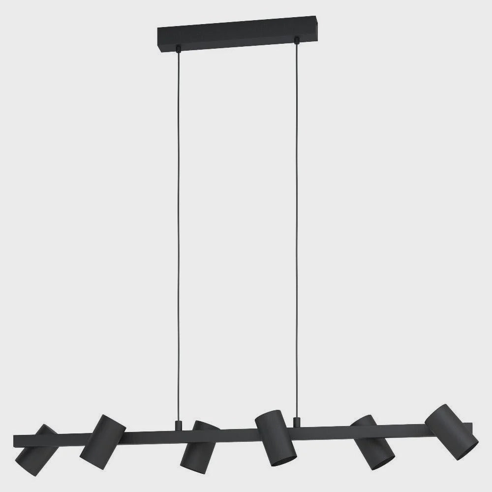 Gatuela 1 6 Light Island Pendant Black - 99464N - ARCK Electrical Wholesale Supplies