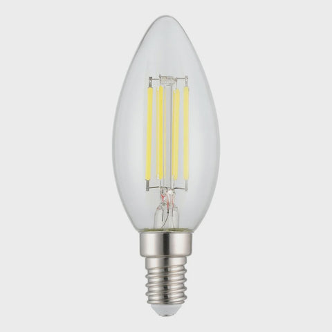 Filament Candle Clear Globe 4W E14 Dimmable 5000K - 206443 - ARCK Electrical Wholesale Supplies