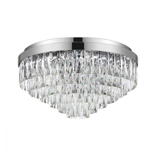 Valparaiso 11 Light Ceiling Chrome & Crystal 580mm - 39491 - ARCK Electrical Wholesale Supplies