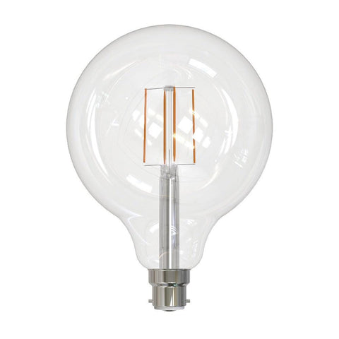 Bulb G125 LED Filament Globe BC 240V 7.5W Clear 5000K -
